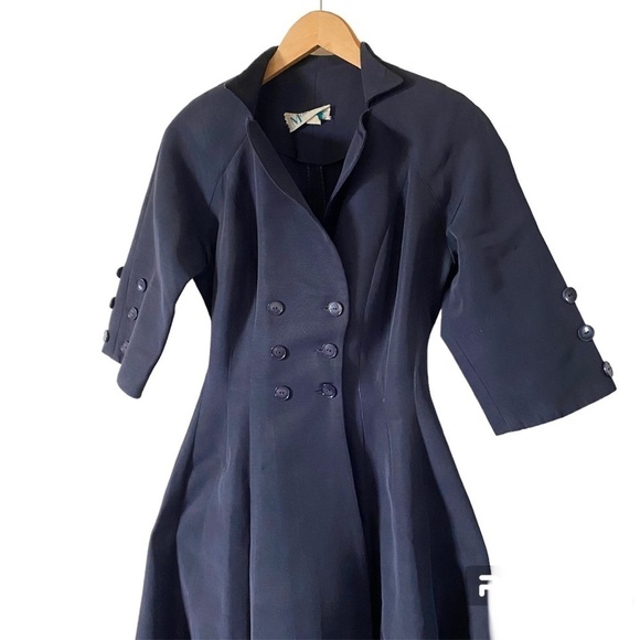 Vintage McKettrick Dress Hourglass Double Breasted 50s Day To Evening XS Small - Picture 3 of 10